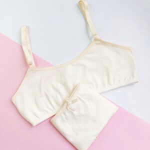 Conjunto Top y Bombacha De Algodón Y Lycra Con Puntilla