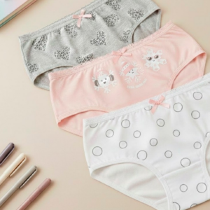 Bombacha Nena De Algodón Con Lycra Estampada Pack x3