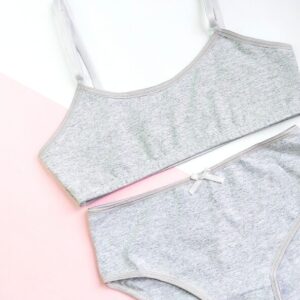 Conjunto De Nena Top y Bombacha De Algodón Con Lycra Liso