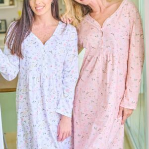 Camisón Estampado Floreado Con Botones "ESPECIAL"