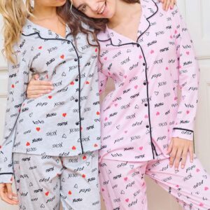 Conjunto Camisa Con Botones y Pantalón Estampados XOXO "Talles M y L"