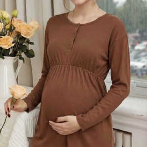 Pijama Maternal De Morley Con Botones