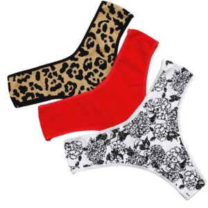 Culotte Less Tiro Alto De Algodón Estampada Pack x3