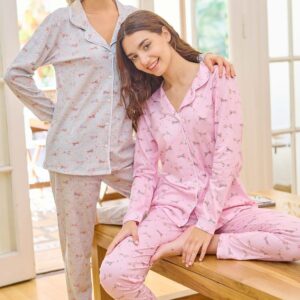 Camisa Manga Larga Con Botones y Pantalón Estampados Perritos