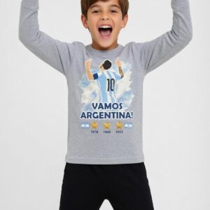 Pijama Largo Mundial De Niño Estampado