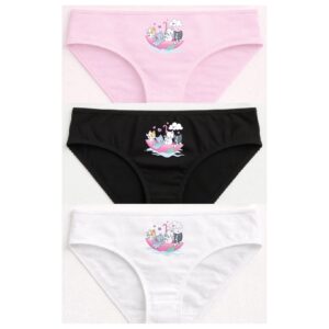 Bombachas De Nena Estampadas Gatitos Pack x3