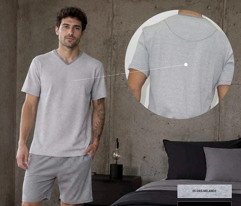 Pijama De Algodón Escote En V